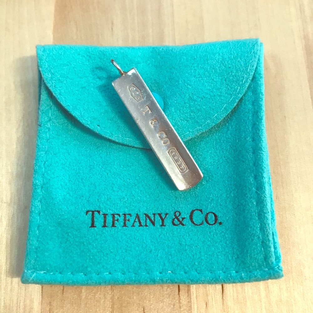Tiffany Sterling silver T & CO 1987 bar pendant